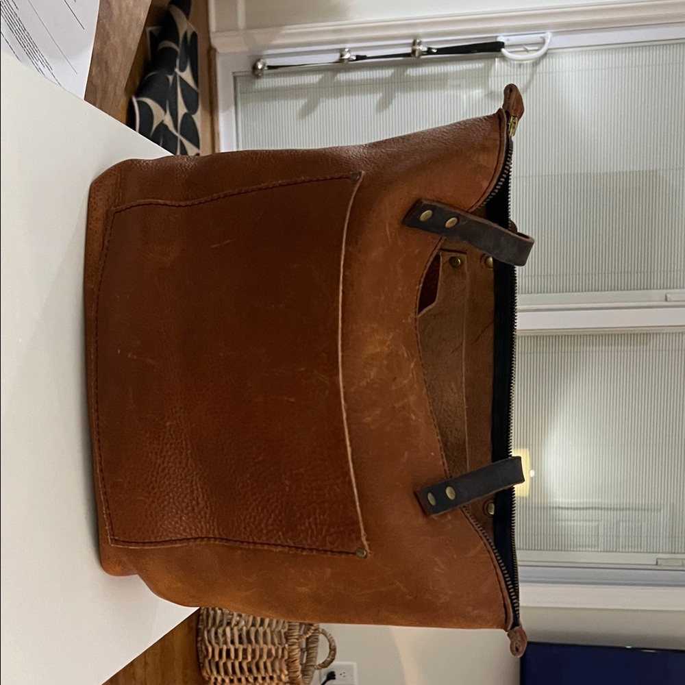 Portland Leather Tan Duffel Bag